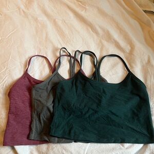 Bundle of 3 Beyond Yoga Cropped Tank Tops
